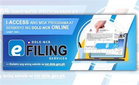 dole region 3 e filing services|How to File DOLE Labor.